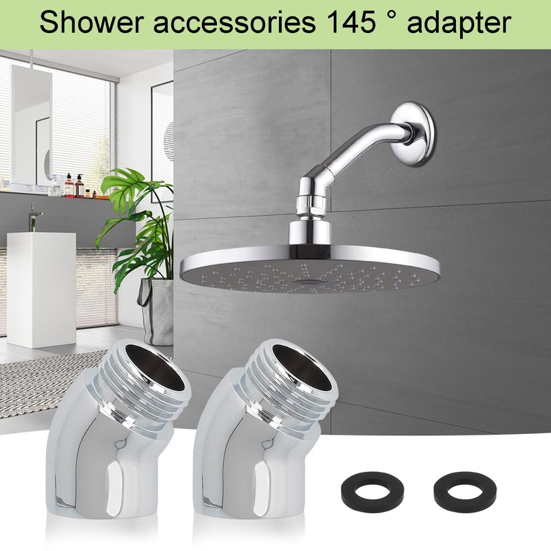 Hand Shower Adapter, 2 Pieces Angle Piece for Shower Head