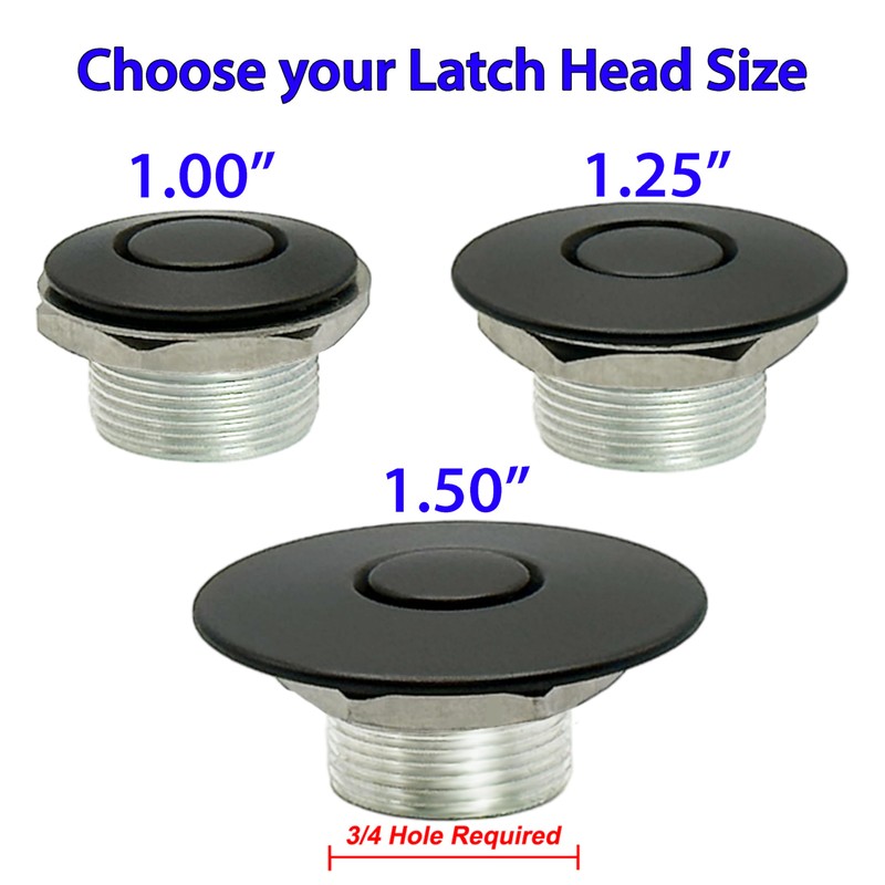 Push Button Latches Red 1.00"" Pro Series & 4"" Stud