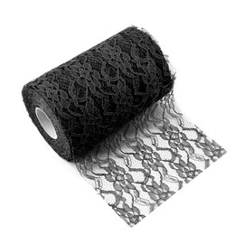 GIDWRIY Roll Table Runner Lace 15 cm x 25 Yards, Table Runner Net, Modern Table Runner Wedding, Table Runner, Cut to Size Table Runner Decoration, Birthday Table Runner Christmas, Tulle Fabric for