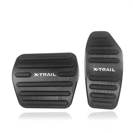 LEXLEYS Nissan New X-Trail T33 T32 NT32 HT32 HNT32 Aluminum Pedal Axle Brake Cover Anti-Slip Rubber X-TRAIL Custom Dress Up Parts (Black)