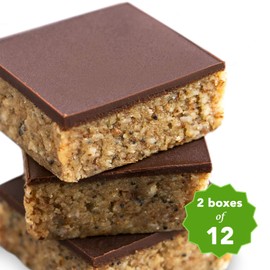 Mrs. Patel's Lactation Treats, Indian Spiced bars, Chocolate-topped, Gluten-Free, Vegan, Dairy-free, Sweet and Spicy, Maximum Strength, Made Fresh, Ayurvedic Ingredients including Fenugreek (2 Boxes)