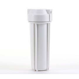 Hydronix HF4-10WHWH38 Water Filter Housing 10" RO, Whole House, Hydroponics - 3/8" Ports, Double O-Ring, White