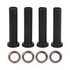 4pcs Front A Arm Long Bushing with Spacer Black Replacement