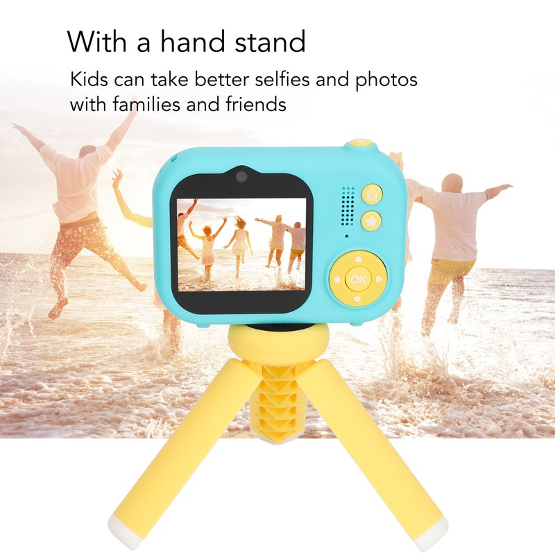 Kids Camera Blue 48MP Dual Lens 2.4inch IPS Screen 600mAh