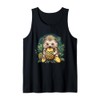 Pineapple Hedgehog Wildlife Drawing Fruit Animal Lovers Tank Top