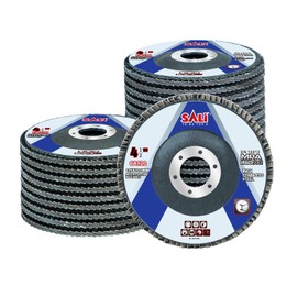 Sali 24 Pack Flap Disc 120 Grit 4.5" x 7/8-Inch Sanding Disc Bevel Type #29 Premium and Industrial Grade Angle Grinder Grinding Wheel High Performance Edge Grinding
