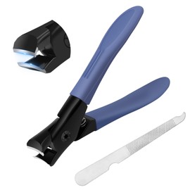 Nail Clippers for Thick Nails, Toenail Clippers for Thick Nails, Wide Jaw Nail Clippers with Metal Nail File,Heavy Duty Toe Nail Clippers for Men and Women (Blue)