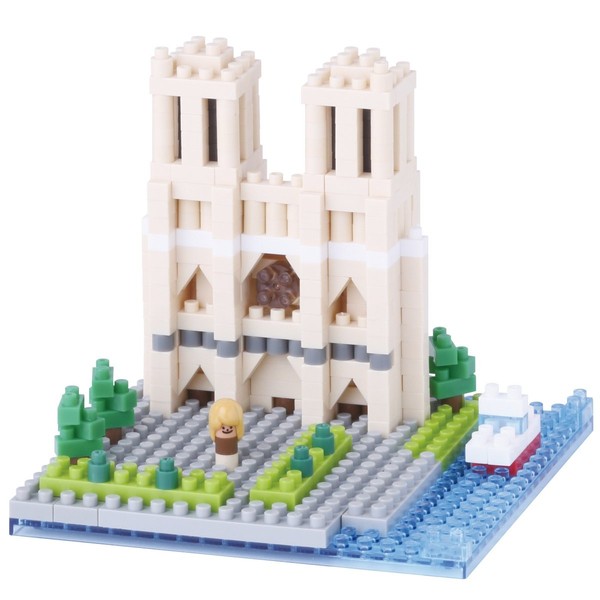 Kawada NBH_093 Nanoblock Notre Dame Cathedral Building Kit
