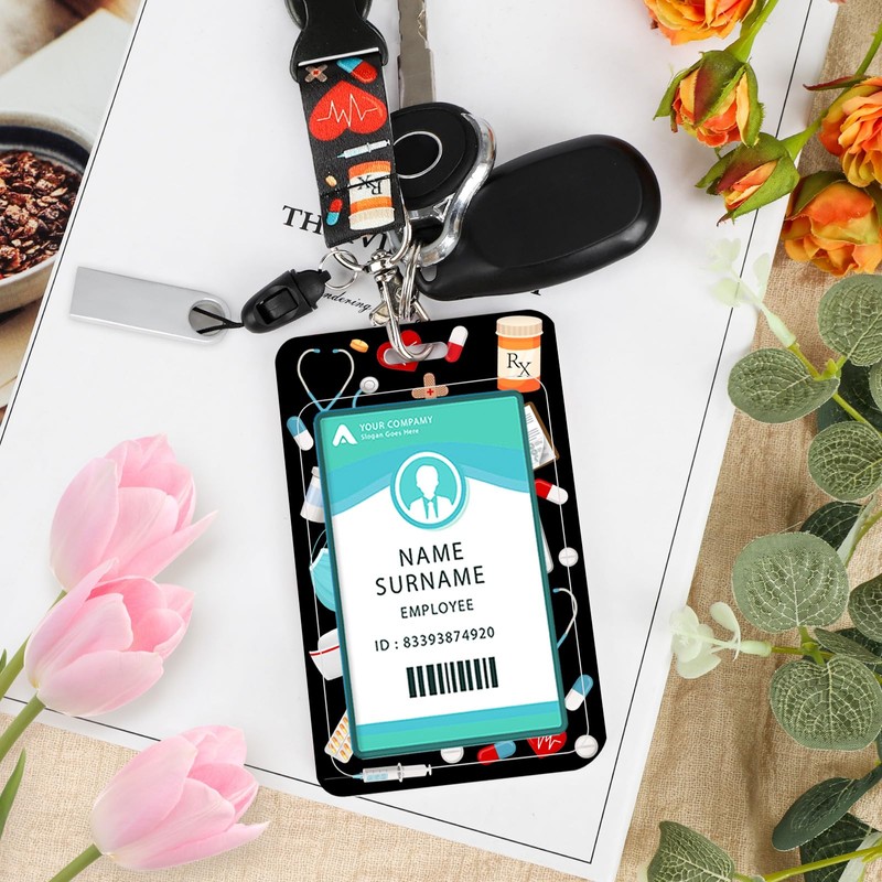 ID Card Holder with Strap, Card Holder ID Card with