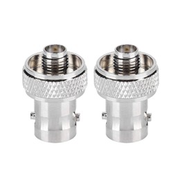ASHATA SMA to BNC Connector, 2 Piece SMA Female to BNC Female Conversion Adapter, SMA to BNC Adapter with Stable Adjustment for High Frequency Applications, Antennas, WiFi Devices