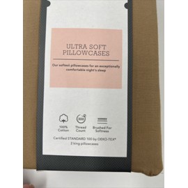 Ultra Brown 300 Thread Count Ultra Soft Pillowcase Set - Threshold