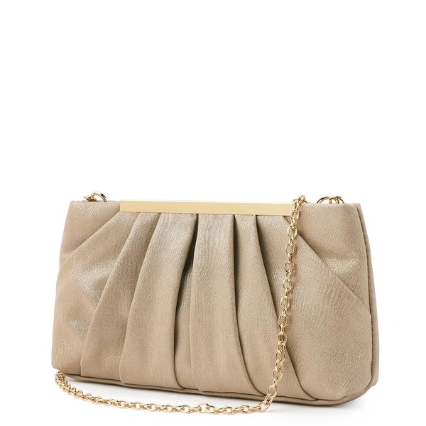 CLUCI Clutch Purse for Women,Elegant Pleated Evening Bag, Foldover PU Leather Crossbody Shoulder Handbag