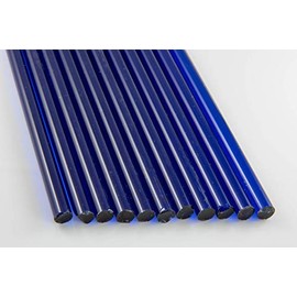 Devardi Glass Boro Rods, 1 lb, COE 33, Medium Dark Blue C Borosilicate Solid Rods