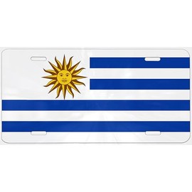 Uruguay Flag Decorative Car Front Sublimated License Plate, 0.025 inch(0.65mm) Thickness 6"x12" inch-1048