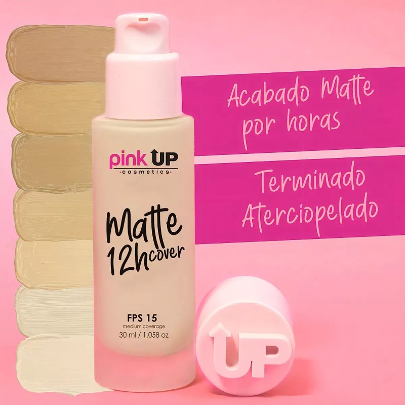 Pink Up Base De Maquillaje Matte Cover 12 Horas Pink