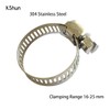 20 Pcs Hose Clamp in 304 Stainless Steel Clip for