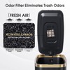 CEROELDA Small Bathroom Trash Can with Lid Soft Close-5L/1.3 Gal