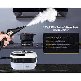 Foandbevi 7 in 1 Steam Cleaner 2500W High Pressure Steamer for Cleaning, Car Steamer Handheld Steam Cleaner for Home Use, Hardwood Floor Steam Cleaner for Upholstery, Kitchen, Bathroom, Grout