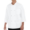 Chef Designs mens 3/4 Sleeve Coat chefs jackets, White, XX-Large
