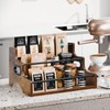 AT-VALY 3-Tier Liquor Bottle Display Shelf, Iron&MDF Countertop Wine Rack,