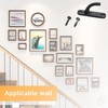 SUL Curtain Hold Tie Backs Black Hooks, U Shaped Wall