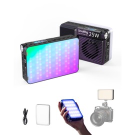SmallRig RM 25C Mini LED Video Light, 25W RGB, 2500K-10000K, 3070 Lux, Black