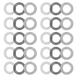 sourcing map AXK2542 Axial Needle Bearing with Washers 25mm Bore 42mm Outer Diameter 2mm Width Pack of 10
