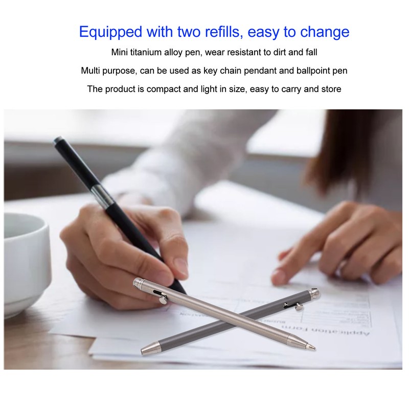 Mini Keychain Pen Titanium Alloy EDC Portable Pocket Pen Mini