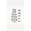 5-Piece Stainless Steel Mixing Bowl Set, Premium Nesting Design for