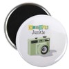 CafePress Camera Junkie Magnets 2.25" Round Magnet, Refrigerator Magnet