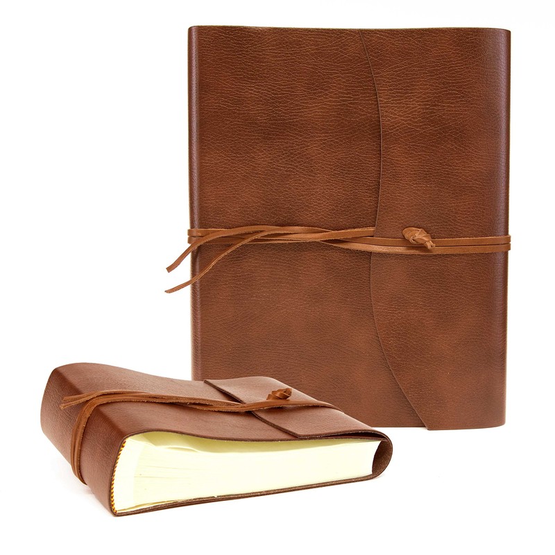 Tivoli Medium Recycled Leather Photo Album, Handmade Classic Italian Style,
