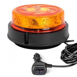 Agrieyes Magnetic Strobe Lights with Replaceable Lens, LED Flashing Beacon Light for Trucks, Tractor, Vehicles, Car, Golf Car