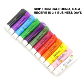 Beauty Headquarters 12 COLOR 3D MULTI-SURFACE NAIL ART PAINT BRUSH