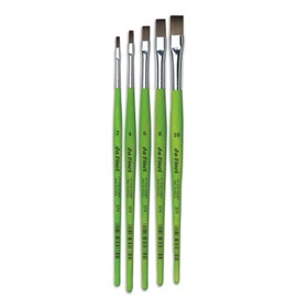 Da Vinci Fit-for-School Brush Set 5 Series 374 Synthetic Hair Flat Brush 2 4 6 8 10