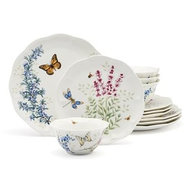 Lenox 897792 Butterfly Meadow Herbs 12-Piece Dinnerware Set