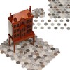 240 pcs, Dollhouse Flooring, 1:12 Scale Doll House Hexagonal Tiles,