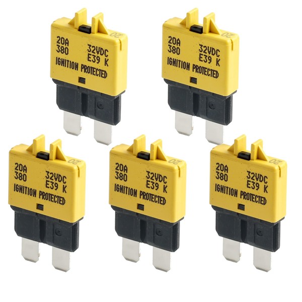 BUSSALIX E39 Circuit Breaker Blade Fuse, Manual T3 Reset, Low