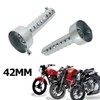 42 mm Silver Motorcycle Exhaust Silencer, Baceyong 2 Pieces Universal