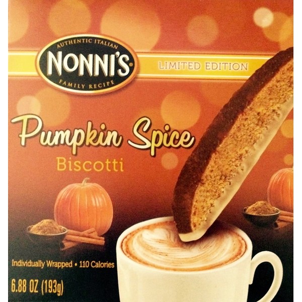 Nonni's Pumpkin Spice Biscotti - Limited Edition - (1) 6.88 Oz. Box