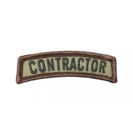 Contractor Rocker Tab Embroidered Hook Patch (CON1)