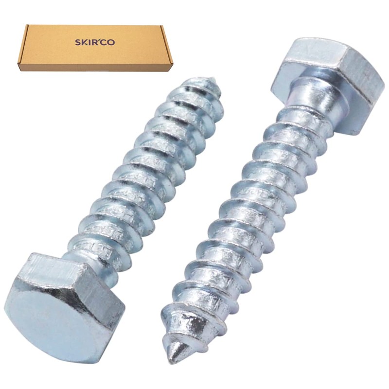 SKIR'CO Pack of 15 DIN 571 Galvanised Steel Hex Head