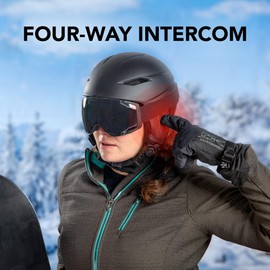 Sena Snowtalk 2 - Universal Bluetooth Headset for Snow Helmets with Built-in Wireless Intercom