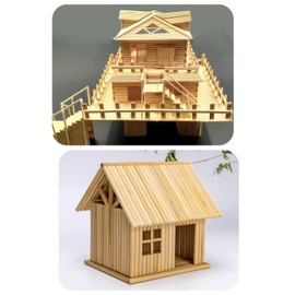 WANYI Pack of 100 Wooden Sticks, Wooden Sticks for Crafts, Round Wood, 6 mm x 300 mm, Round Wood Bar, Craft Sticks for DIY Crafts, Decoration