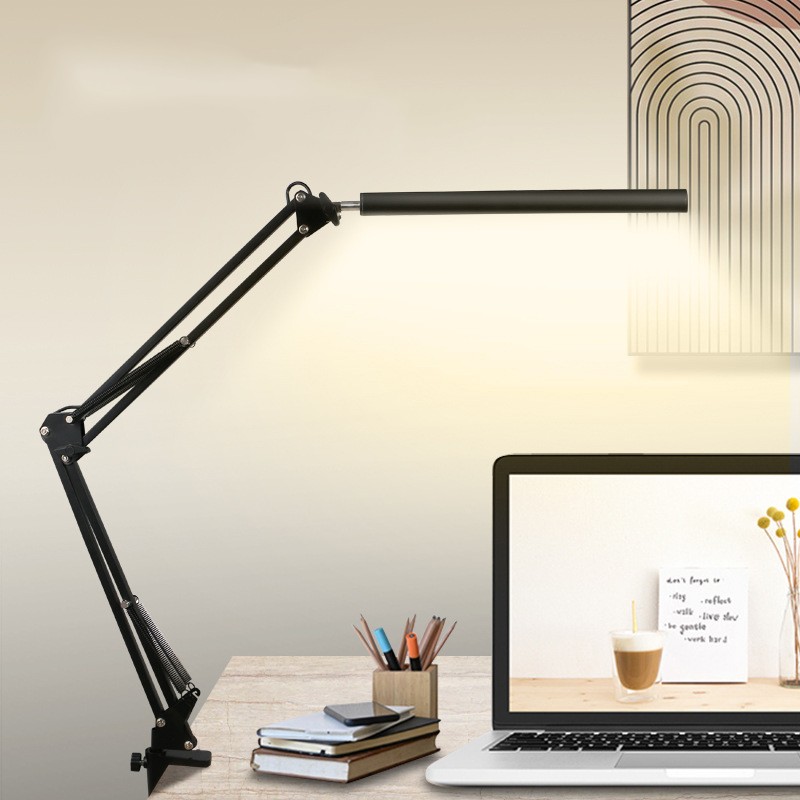 LED Folding Long Arm Eye Protection Reading Desk Lamp USB