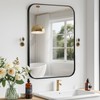 CLBA Black Bathroom Mirror, 30x36 Inch Aluminum Frame Rectangle Mirror,