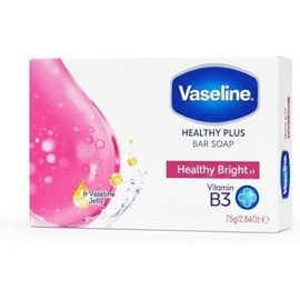 Vaseline Healthy Plus Bar Soap Healthy Bright – Jabón en Barra con Vitamina B3 y Vaselina para Piel Suave, Radiante e Hidratada