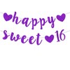 bng-bng 16th Birthday Banners For Girls Birthday Decorations Happy Sweet