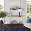 Robillard 52'' Wide Rectangular Console Table in Brass