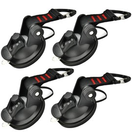 4PCS Heavy Duty Suction Cups Anchor with Hooks, Outdoor Strong Suction Cup Wall Anchor Car Camping Accessories for RV Boat Window Glass Camping Trap,Car Side Awning