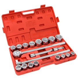 Stark USA 21 Pieces Socket Set 3/4-Inch Drive Wrench 6-Points Socket Ratchet Extension Bar SAE